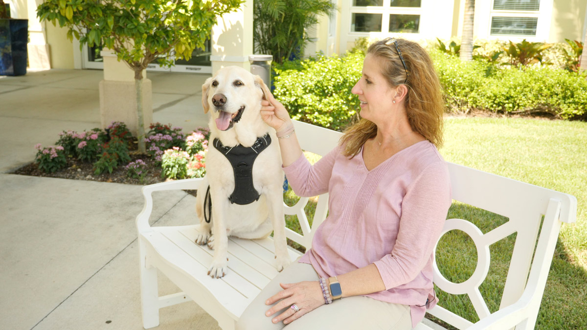 Stephanie Smith, and her therapy dog